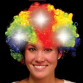 Light Up LED Fuzzy Multi-Colored Wig